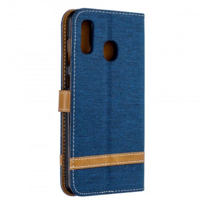 Flip Cover Samsung Galaxy A30 Stof Og Lædereffekt