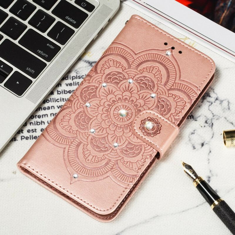 Læder Cover Samsung Galaxy A30 Mandala Og Diamanter