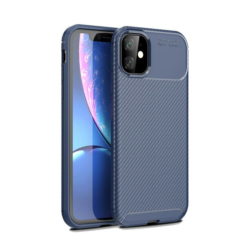 Cover iPhone 11 Fleksibel Kulfibertekstur