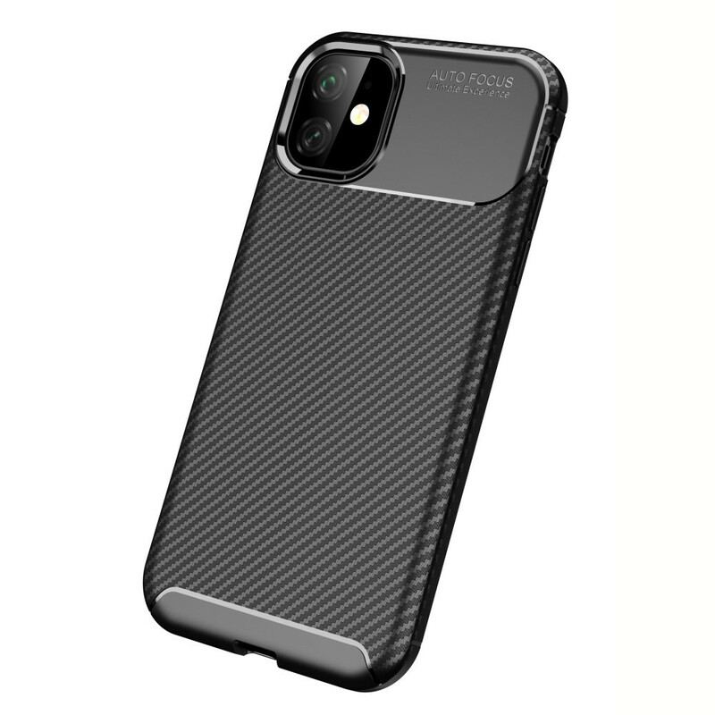 Cover iPhone 11 Fleksibel Kulfibertekstur