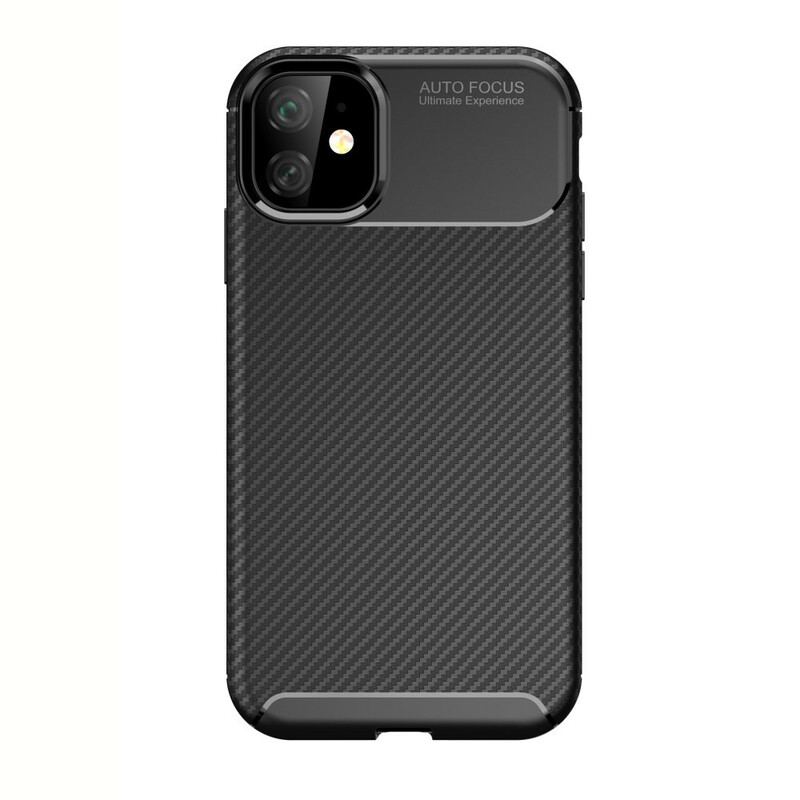 Cover iPhone 11 Fleksibel Kulfibertekstur