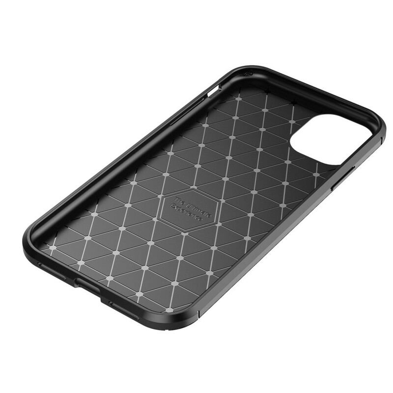 Cover iPhone 11 Fleksibel Kulfibertekstur