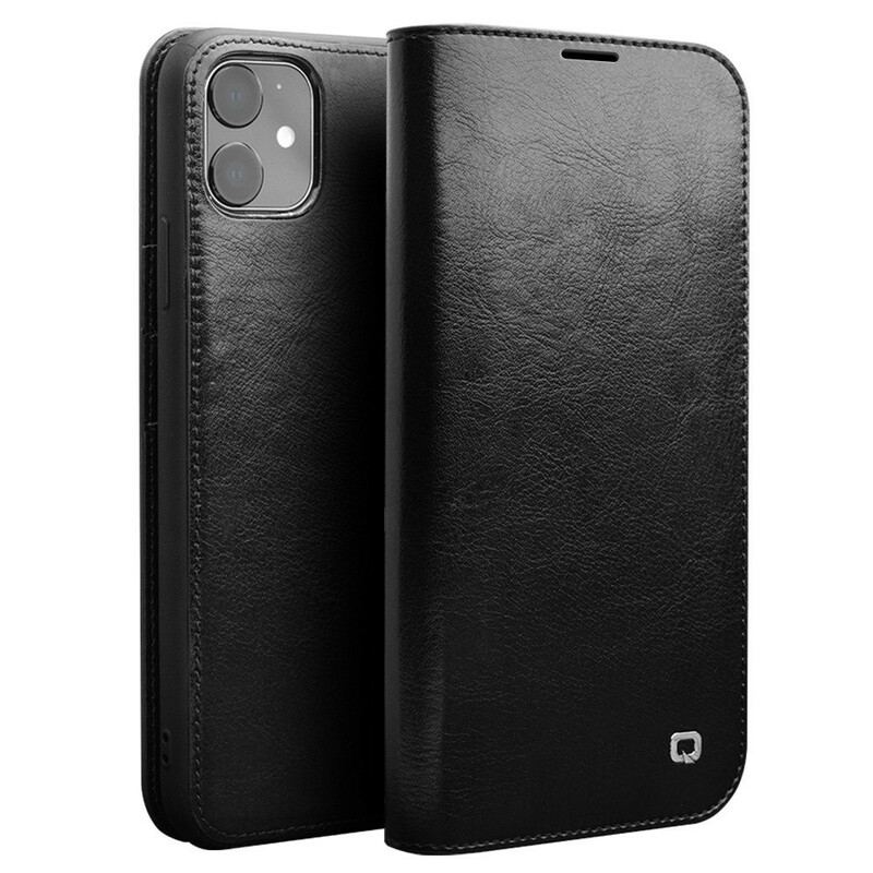 Cover iPhone 11 Flip Cover Ægte Qialino Læder