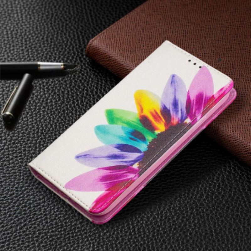 Cover iPhone 11 Flip Cover Akvarel Blomst