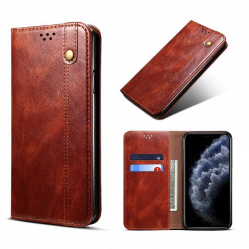 Cover iPhone 11 Flip Cover Voksbehandlet Kunstlæder