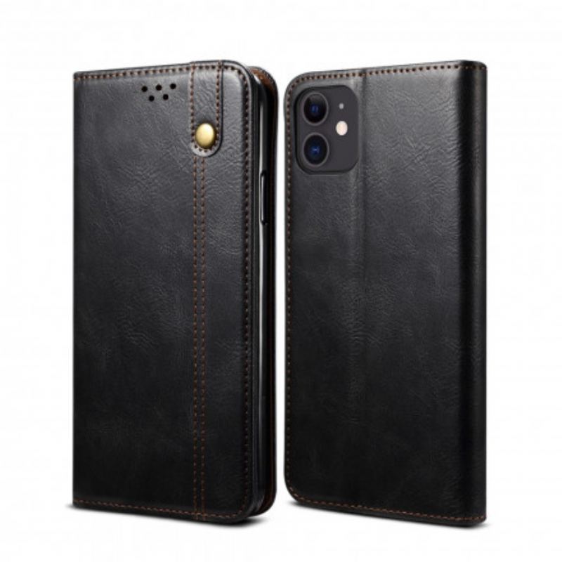 Cover iPhone 11 Flip Cover Voksbehandlet Kunstlæder