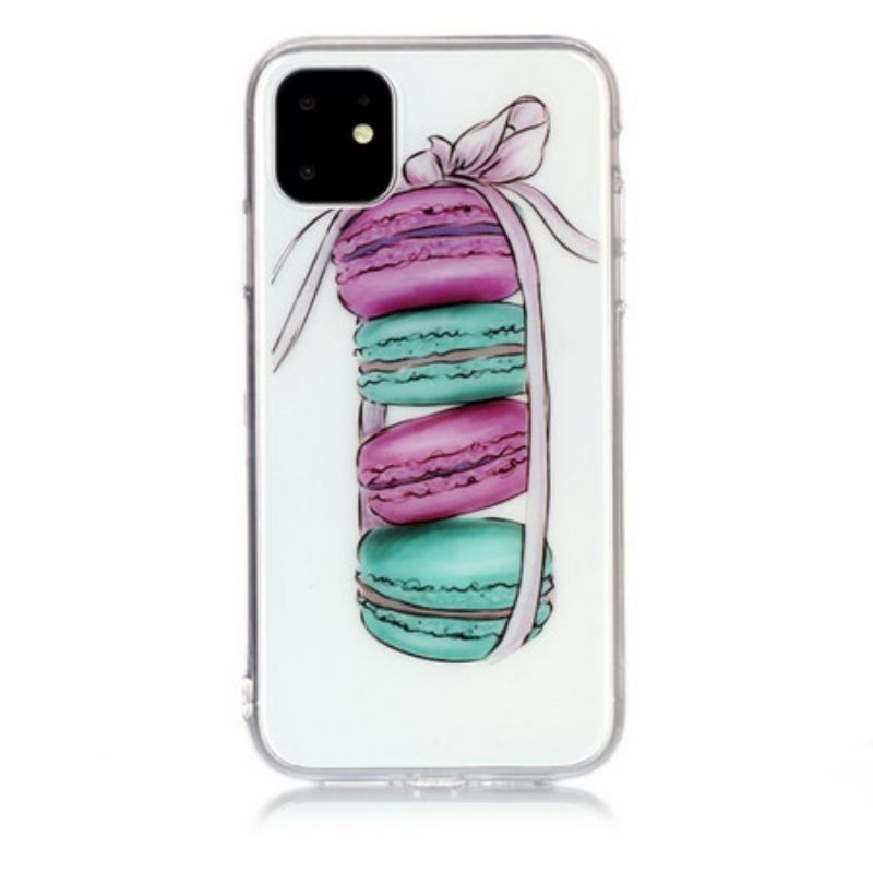 Cover iPhone 11 Gennemsigtige Gourmet Macarons