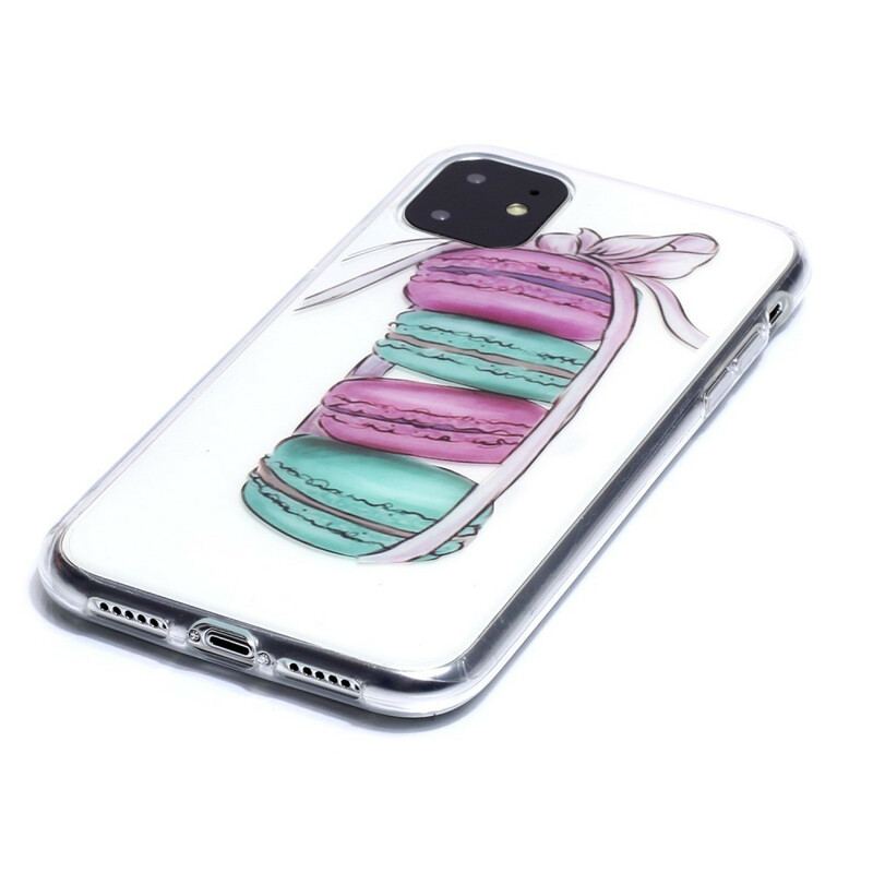 Cover iPhone 11 Gennemsigtige Gourmet Macarons