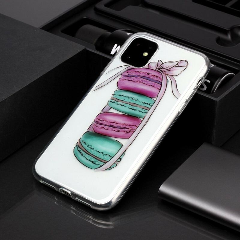 Cover iPhone 11 Gennemsigtige Gourmet Macarons