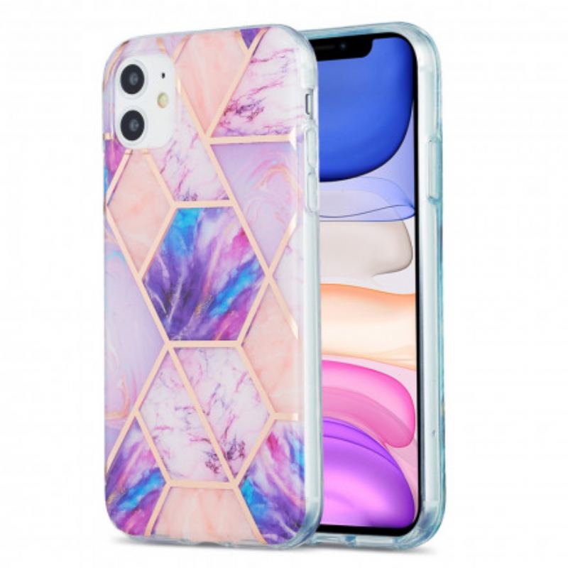 Cover iPhone 11 Prangende Geometrisk Marmor