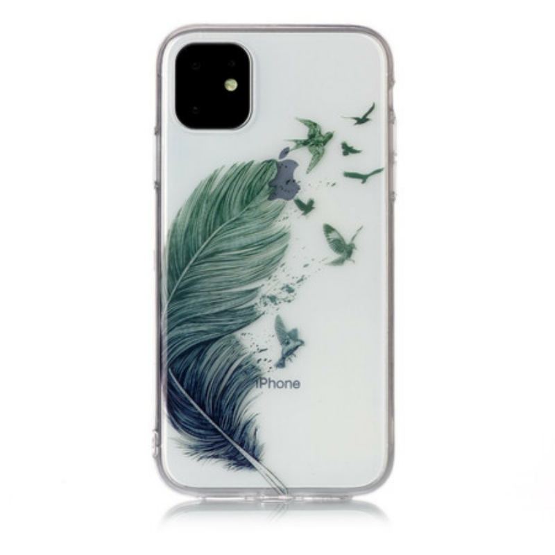 Cover iPhone 11 Sømløs Farverig Fjer