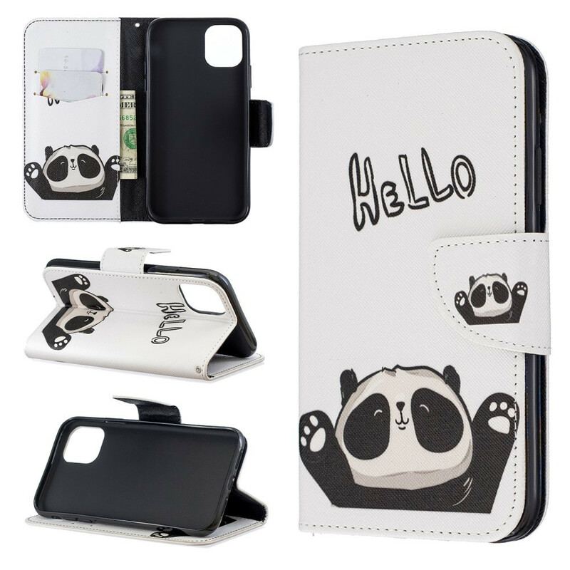 Flip Cover iPhone 11 Hej Panda