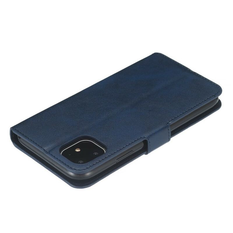 Flip Cover iPhone 11 Imiteret Læder Retro Business