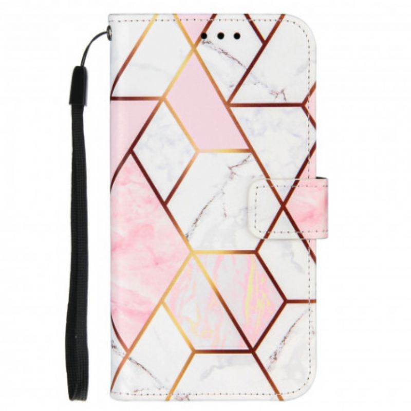 Flip Cover iPhone 11 Marmor Med Snor