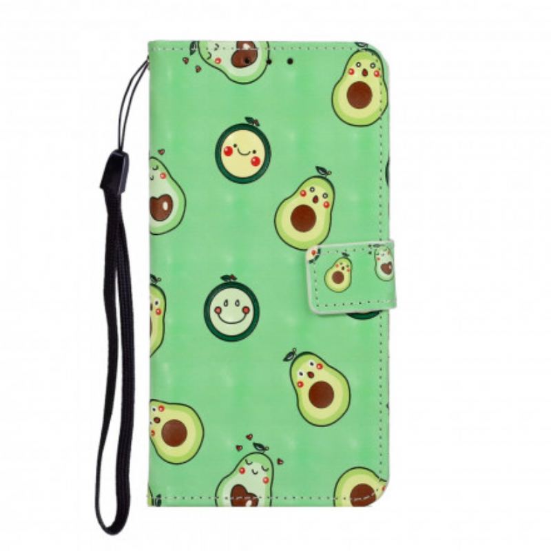 Flip Cover iPhone 11 Med Snor Avocado Justerbar Rem