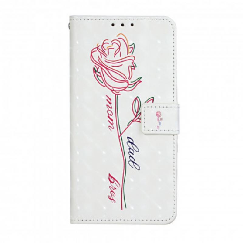 Flip Cover iPhone 11 Med Snor Blomster Justerbar Rem