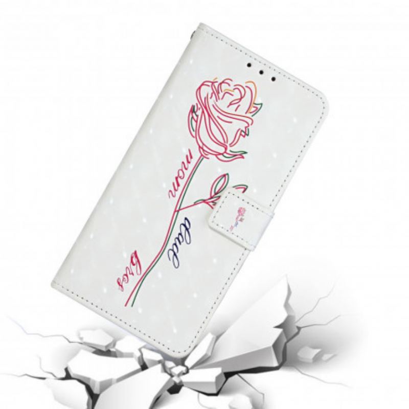 Flip Cover iPhone 11 Med Snor Blomster Justerbar Rem