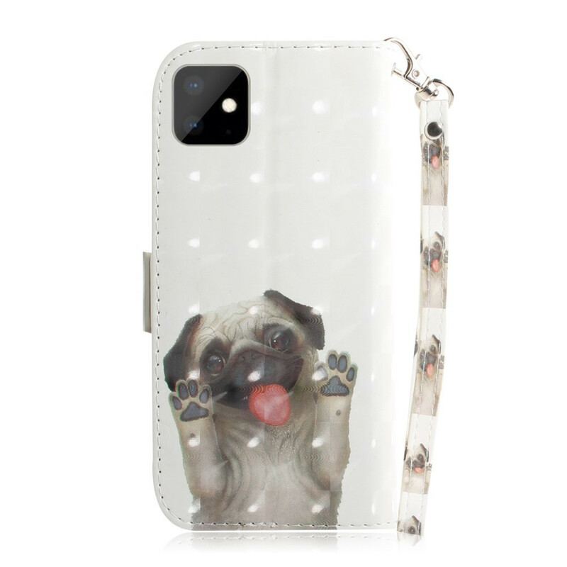 Flip Cover iPhone 11 Med Snor Elsker My Dog Thong