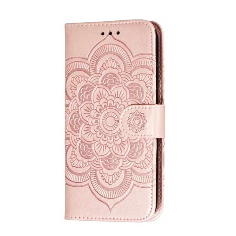 Flip Cover iPhone 11 Med Snor Mandala Med Fuld Rem