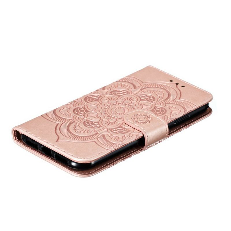 Flip Cover iPhone 11 Med Snor Mandala Med Fuld Rem