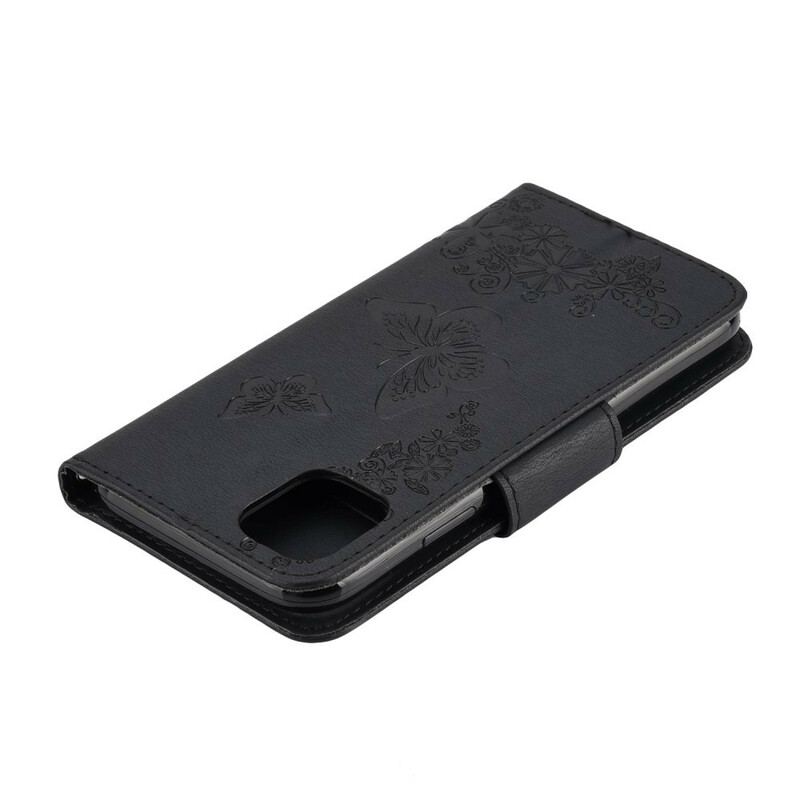 Flip Cover iPhone 11 Med Snor Pragtfulde Stropsommerfugle