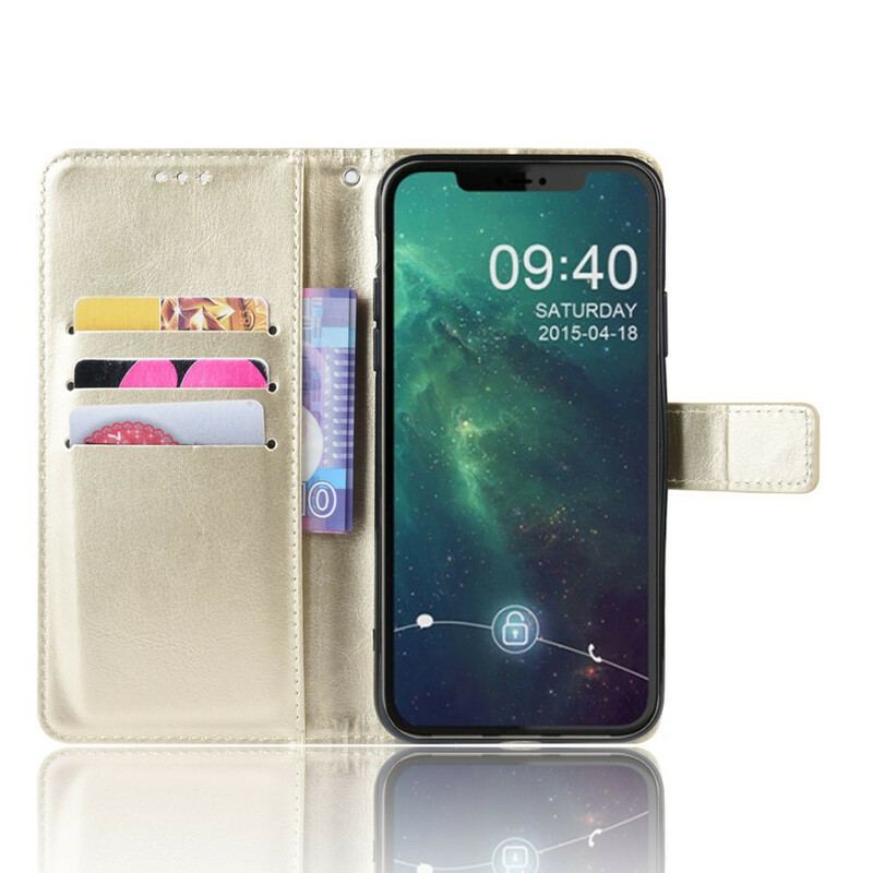 Flip Cover iPhone 11 Med Snor Strappy I Lædereffekt