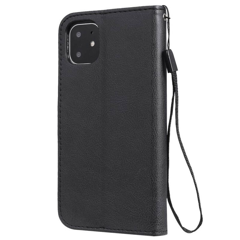 Flip Cover iPhone 11 Med Snor Strappy Lædereffekt