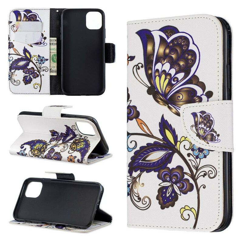 Flip Cover iPhone 11 Sommerfugle Tatovering