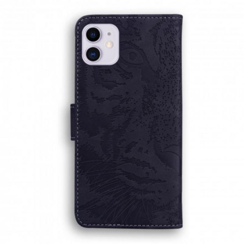 Flip Cover iPhone 11 Tiger Ansigtsprint