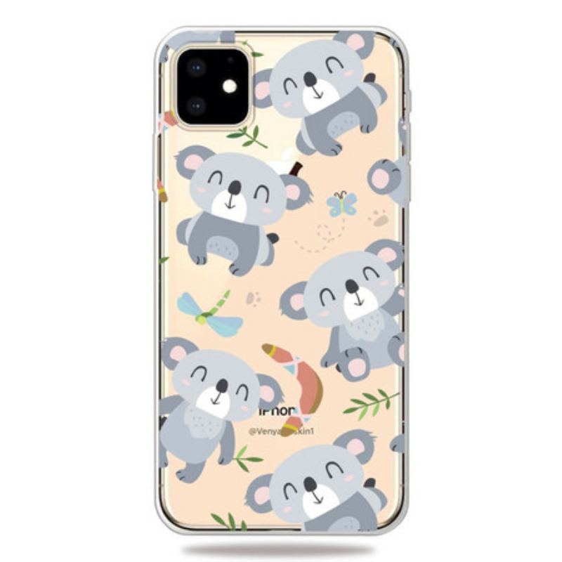 Mobilcover iPhone 11 Søde Grå Koalaer