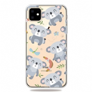 Mobilcover iPhone 11 Søde Grå Koalaer