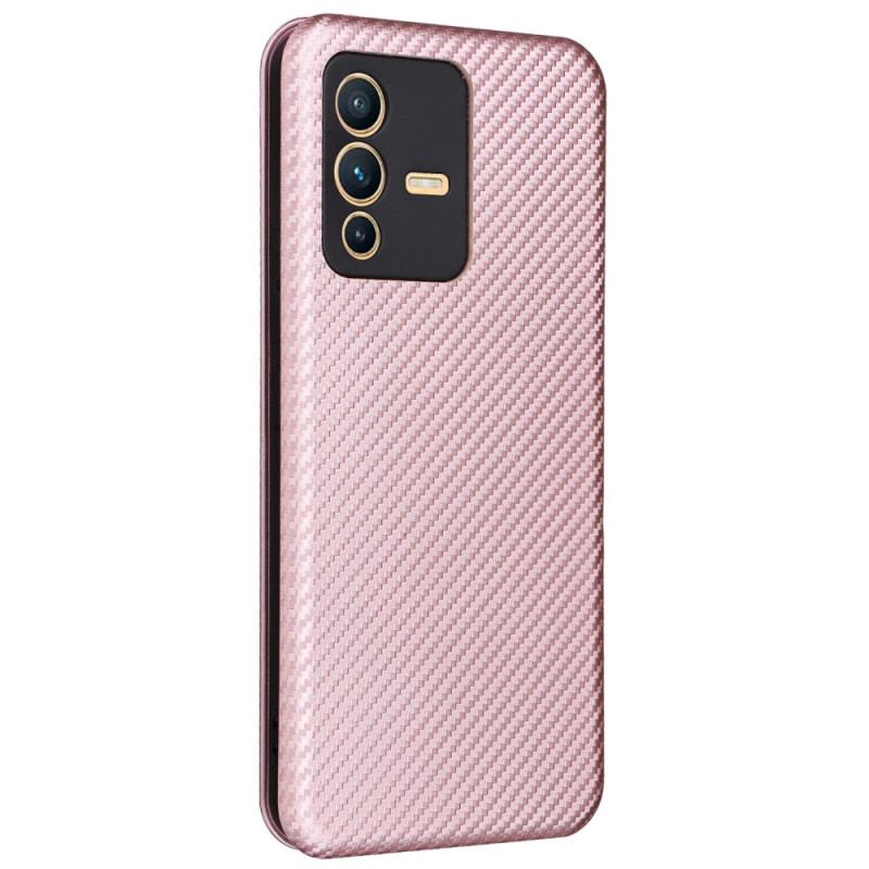 Cover Vivo V23 5G Flip Cover Farvet Kulfiber