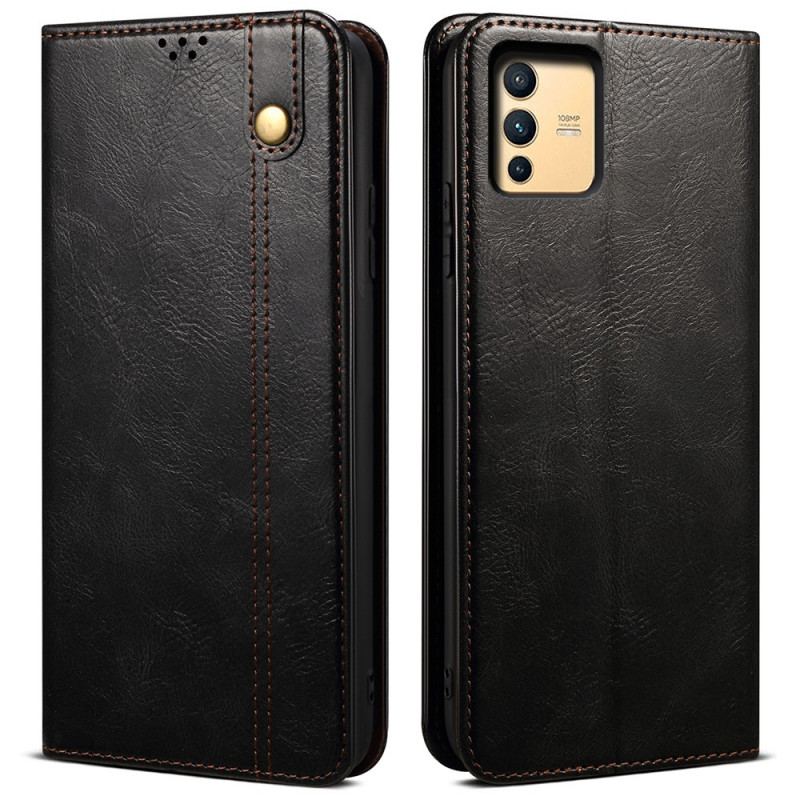 Cover Vivo V23 5G Flip Cover Voksbehandlet Kunstlæder