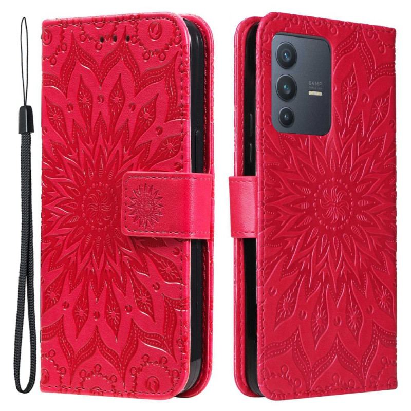 Flip Cover Vivo V23 5G Mandala Sun Med Snor