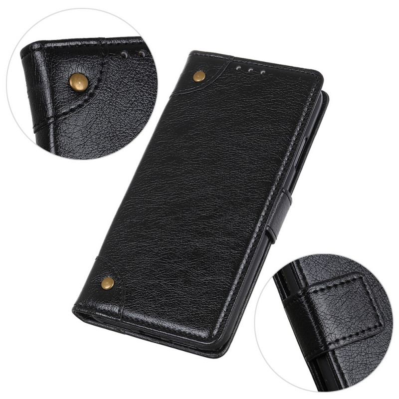 Flip Cover Vivo V23 5G Vintage Nappa Imiteret Læder