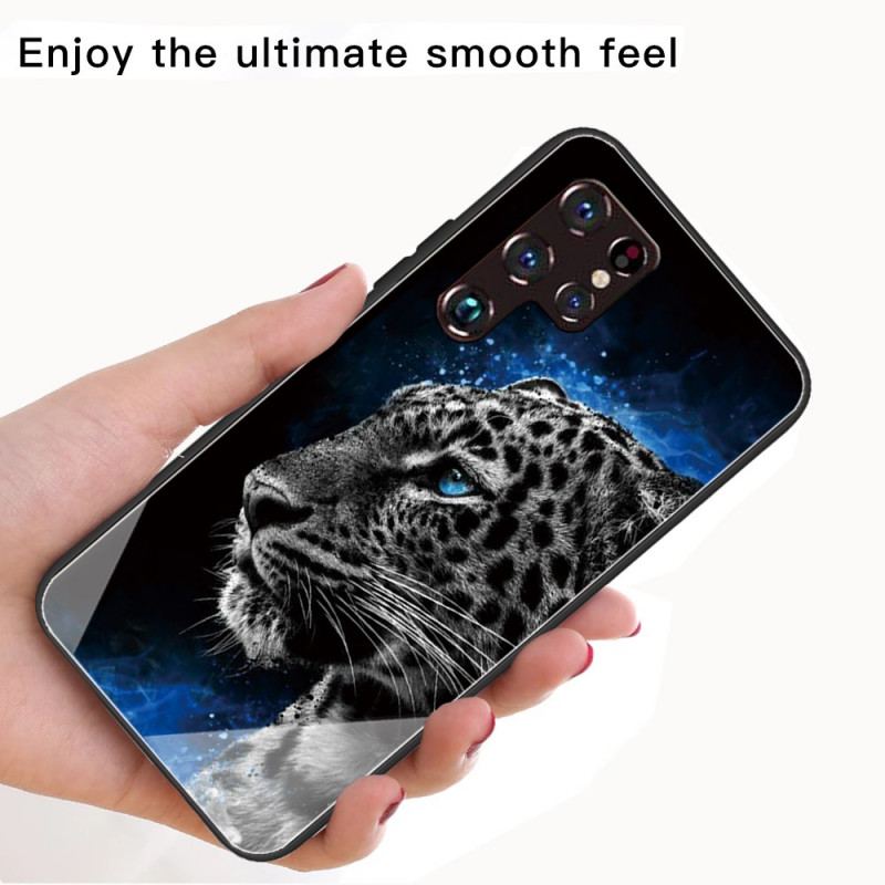 Cover Samsung Galaxy S22 Ultra 5G Feline Face Hærdet Glas