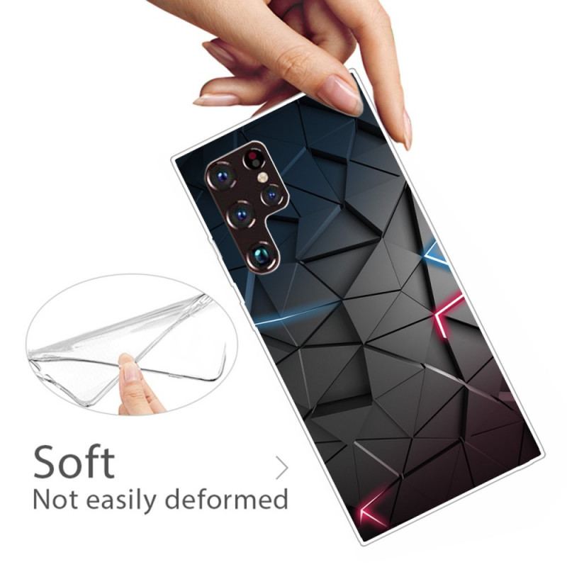 Cover Samsung Galaxy S22 Ultra 5G Fleksibel Geometri
