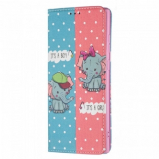 Cover Samsung Galaxy S22 Ultra 5G Flip Cover Baby Elefanter