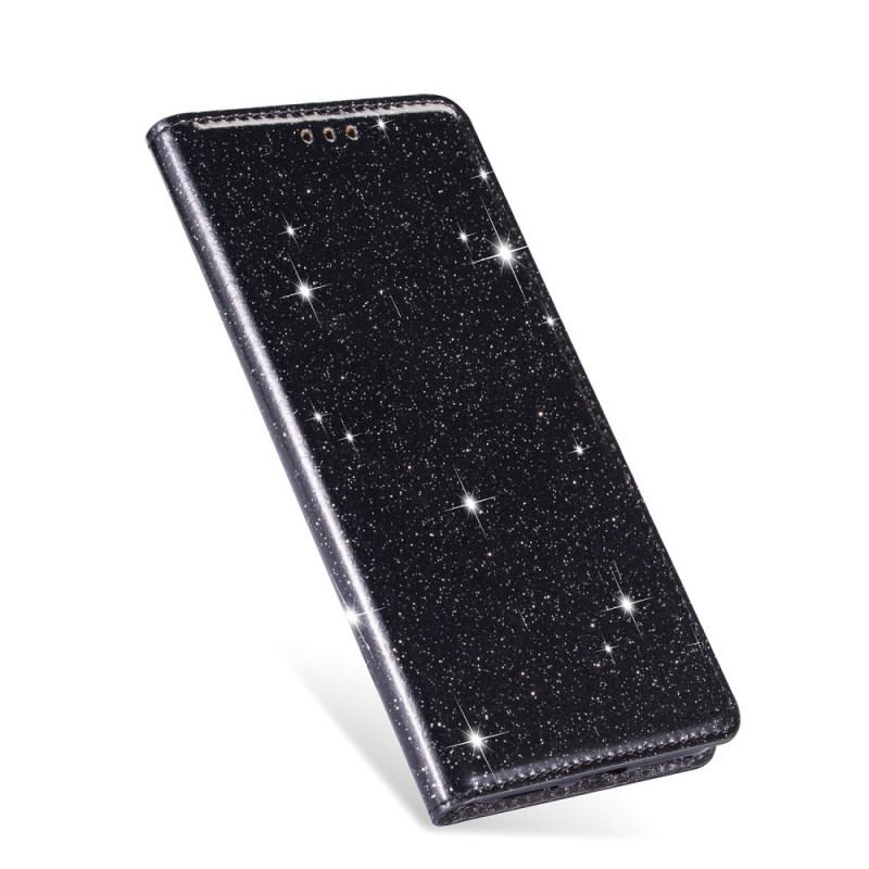 Cover Samsung Galaxy S22 Ultra 5G Flip Cover Sequin Stil