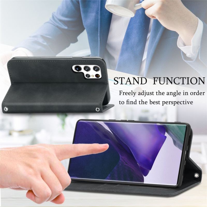 Cover Samsung Galaxy S22 Ultra 5G Flip Cover Skin-touch Design