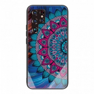 Cover Samsung Galaxy S22 Ultra 5G Mandala Hærdet Glas