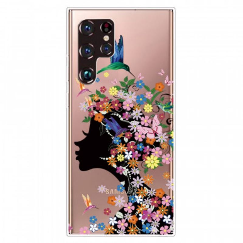 Cover Samsung Galaxy S22 Ultra 5G Smukt Blomsterhoved