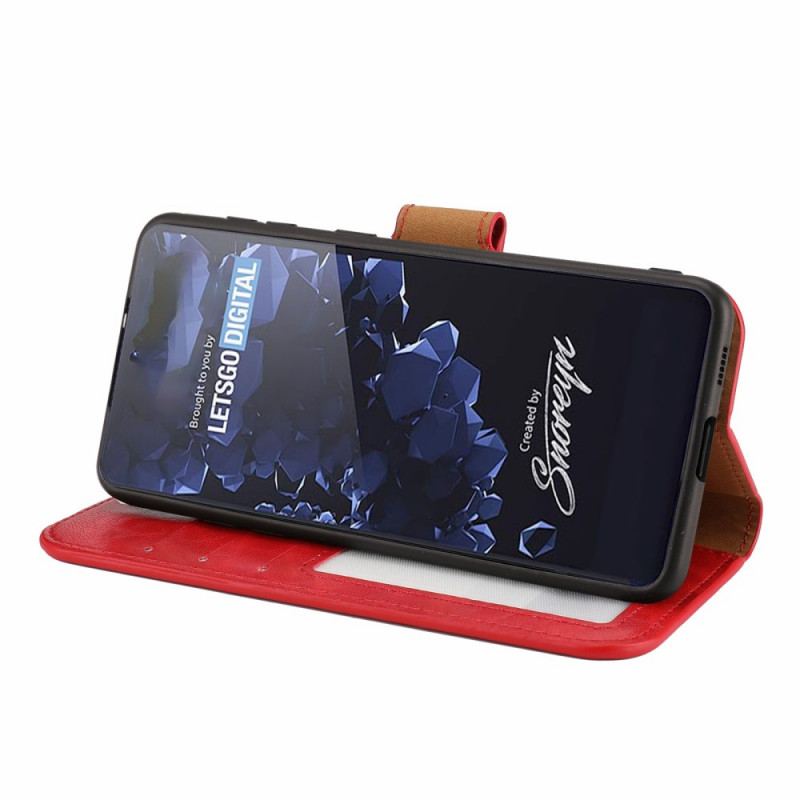 Flip Cover Samsung Galaxy S22 Ultra 5G Aftagelig Vintage Stil