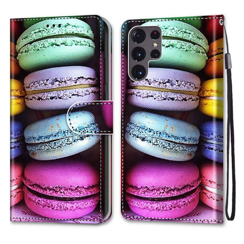 Flip Cover Samsung Galaxy S22 Ultra 5G Macarons