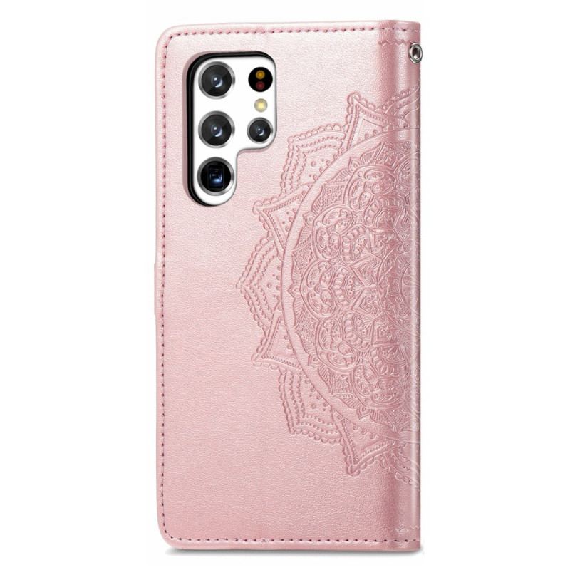 Flip Cover Samsung Galaxy S22 Ultra 5G Mandala Middelalder