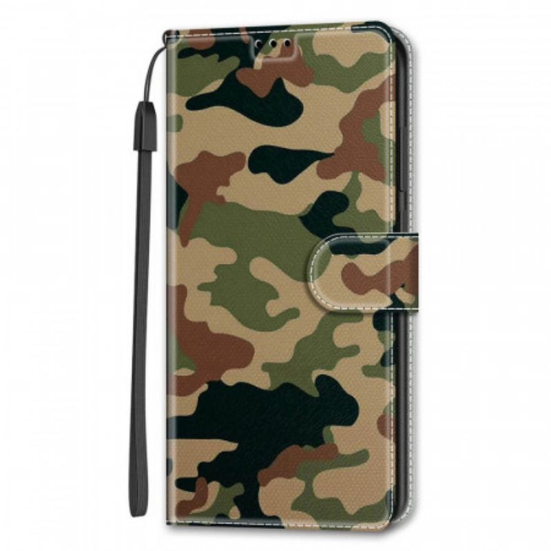 Flip Cover Samsung Galaxy S22 Ultra 5G Militær Camouflage