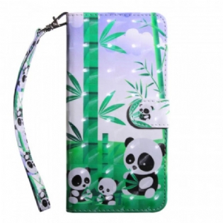 Flip Cover Samsung Galaxy S22 Ultra 5G Panda Familie