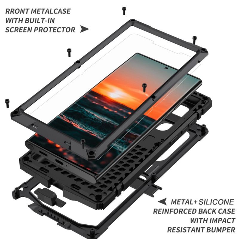 Mobilcover Samsung Galaxy S22 Ultra 5G Beskyttelsessæt Total Beskyttelse Med Hærdet Glas