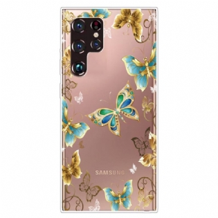 Mobilcover Samsung Galaxy S22 Ultra 5G Design Sommerfugle