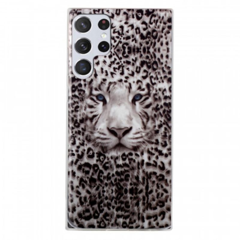 Mobilcover Samsung Galaxy S22 Ultra 5G Leopard Fluorescerende